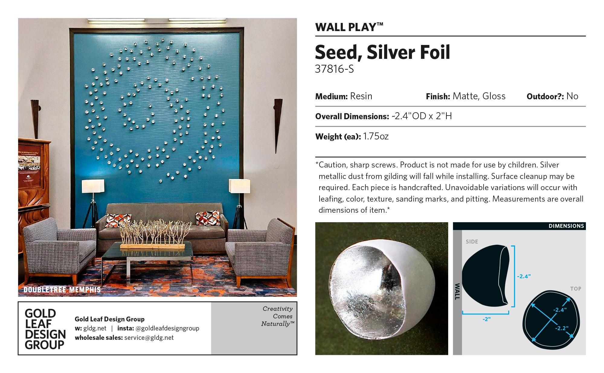 Wall Play™: Seed, Silver Foil