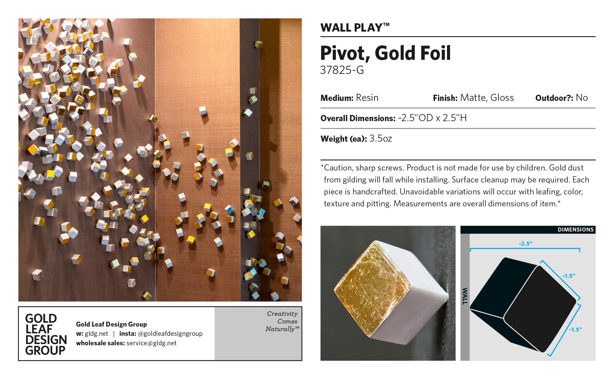 Wall Play™: Pivot, Gold Foil