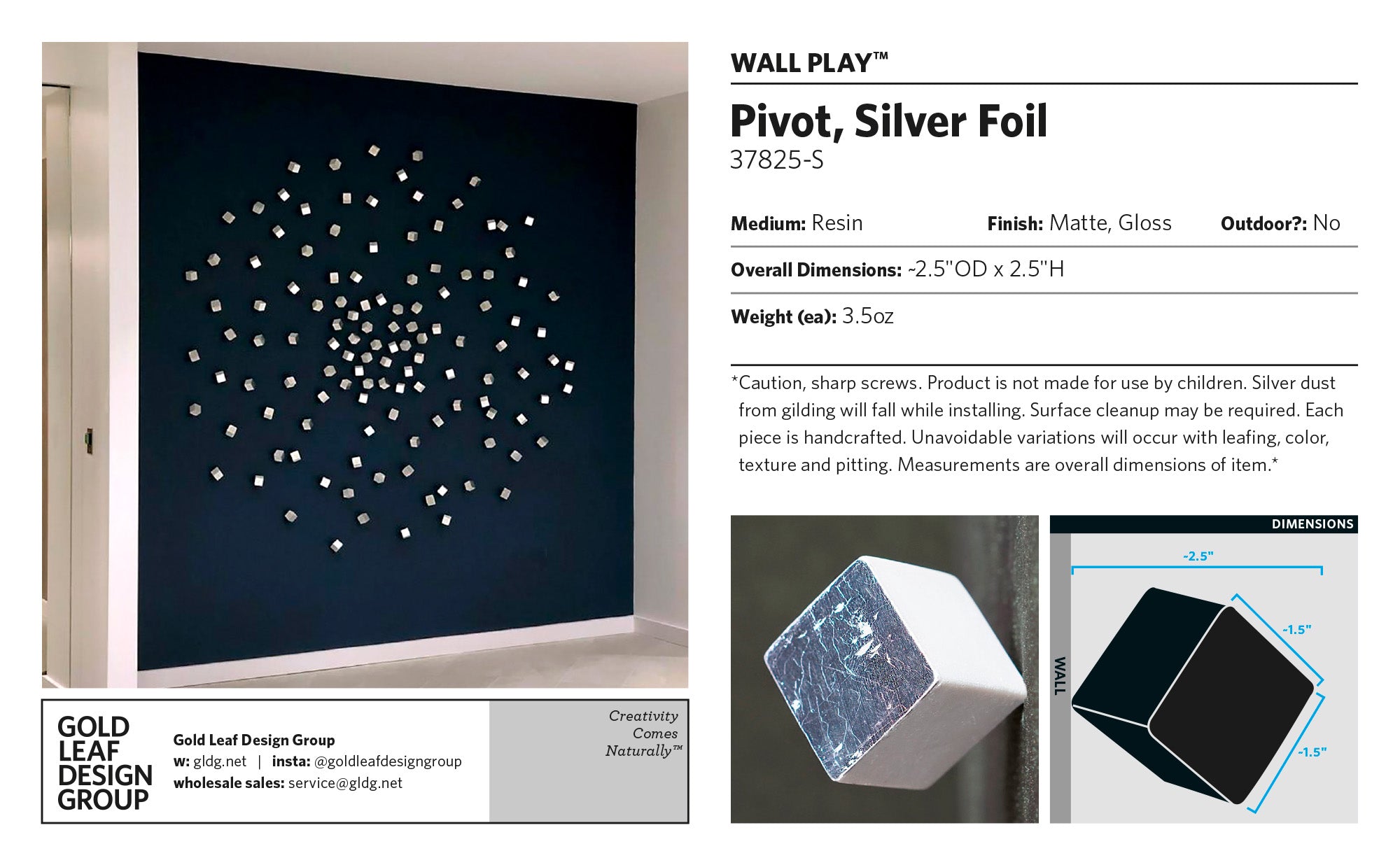 Wall Play™: Pivot, Silver Foil