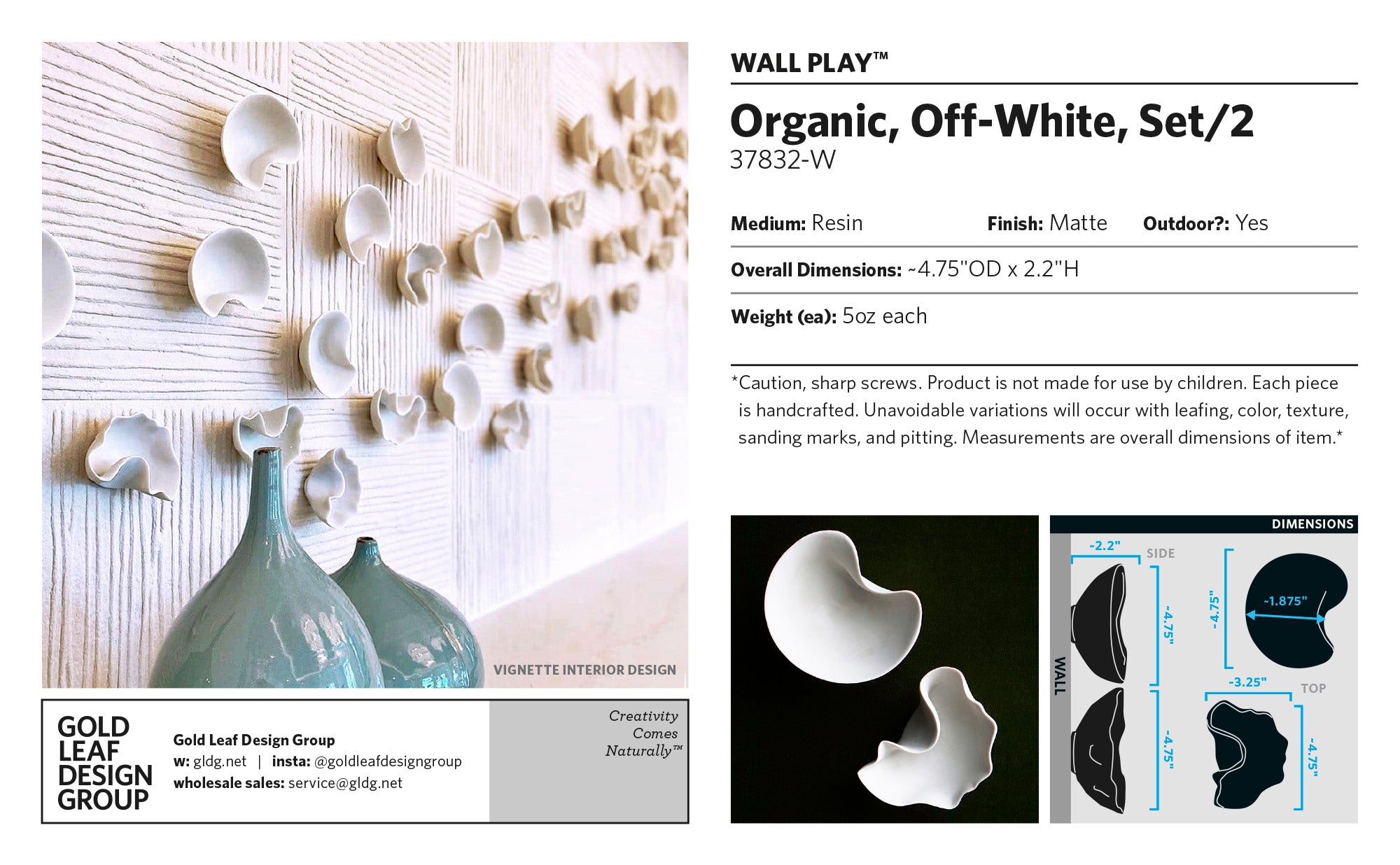 Wall Play™: Organic, Off-White, Set/2