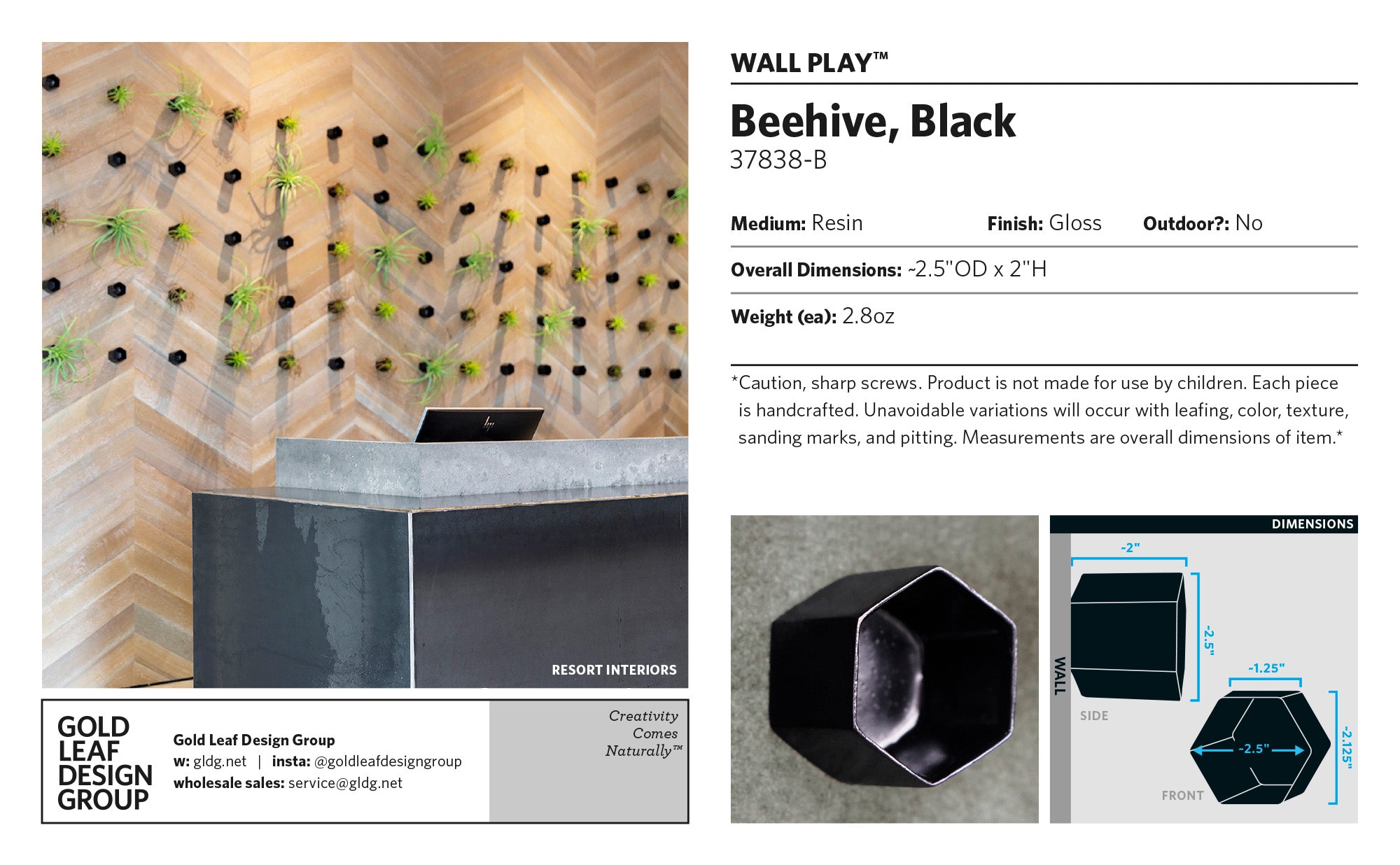 Wall Play™: Beehive, Black