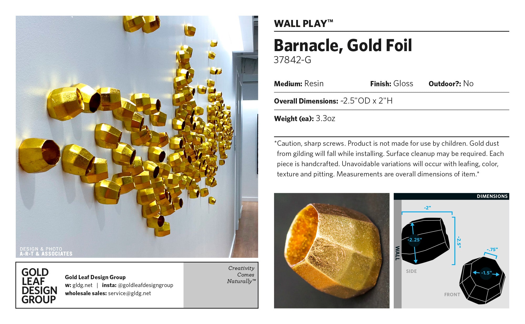 Wall Play™: Barnacle, Gold Foil