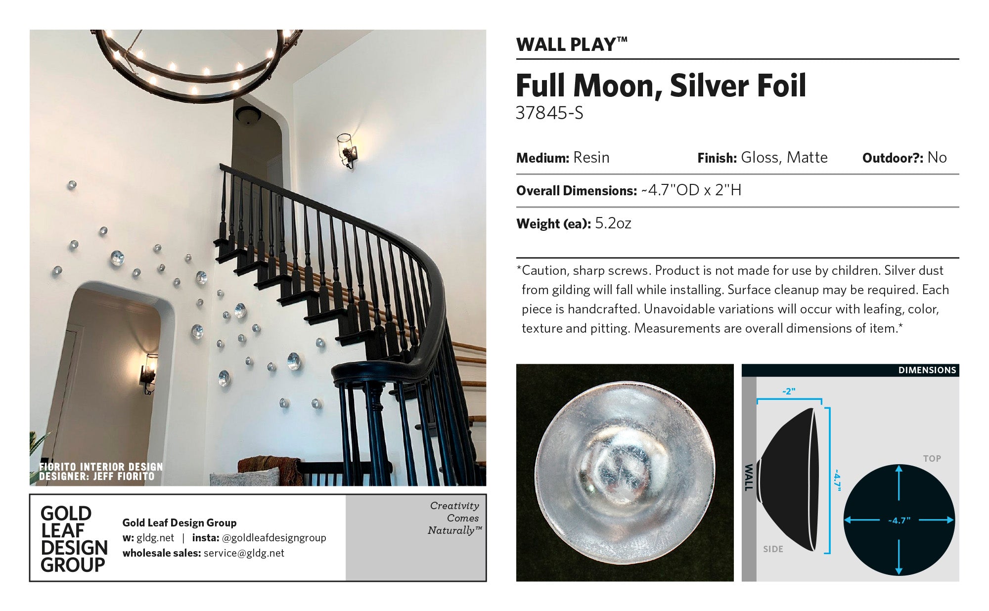 Wall Play™: Full Moon, Silver Foil