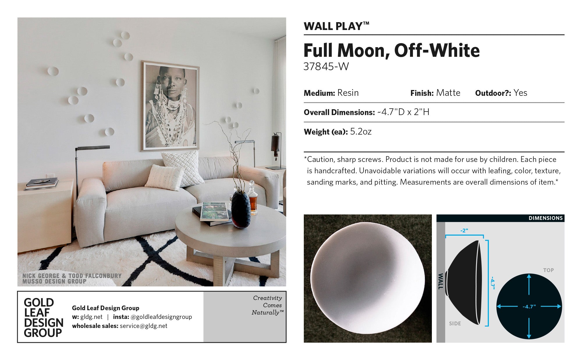 Wall Play™: Full Moon, Off-White
