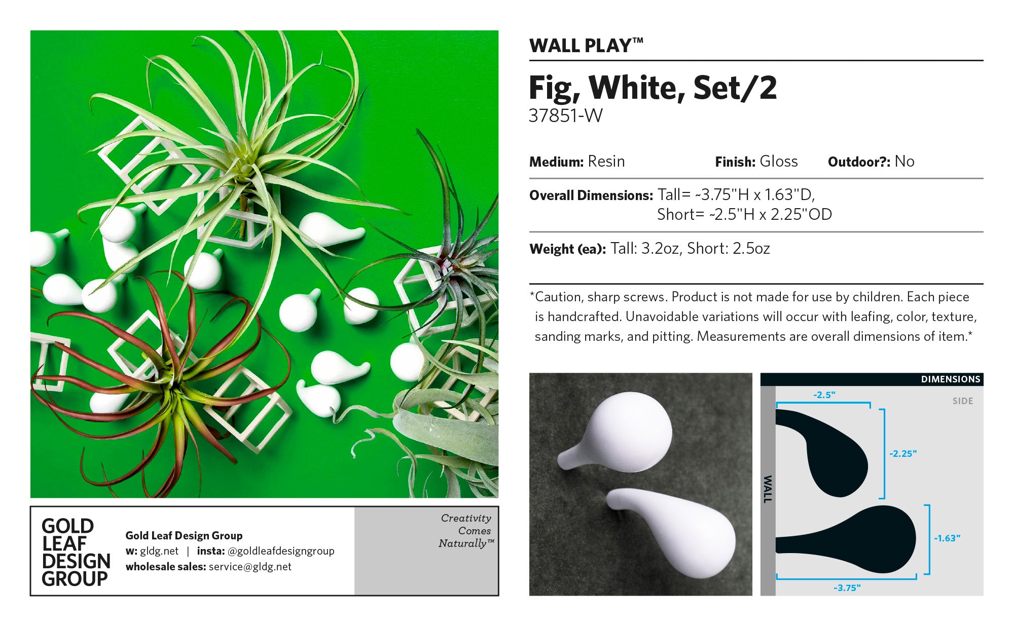 Wall Play™: Fig, White, Set/2
