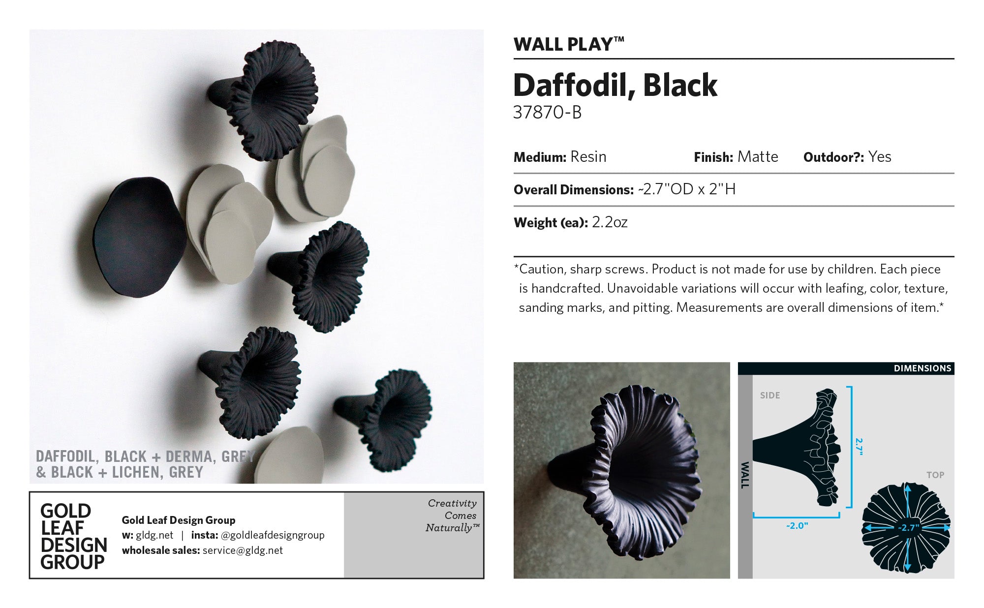 Wall Play™: Daffodil, Black