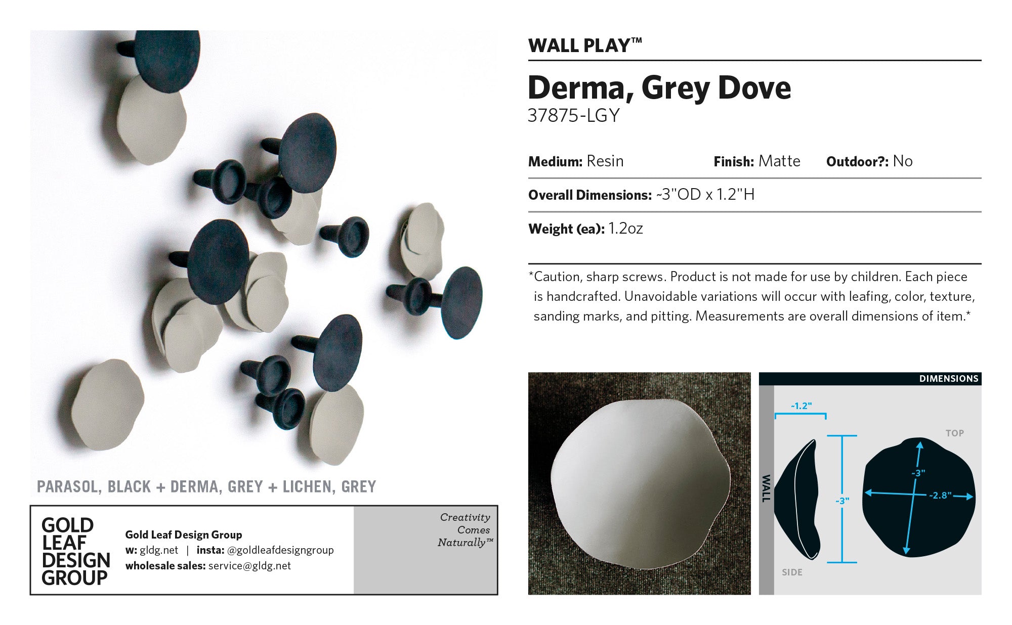 Wall Play™: Derma, Grey Dove