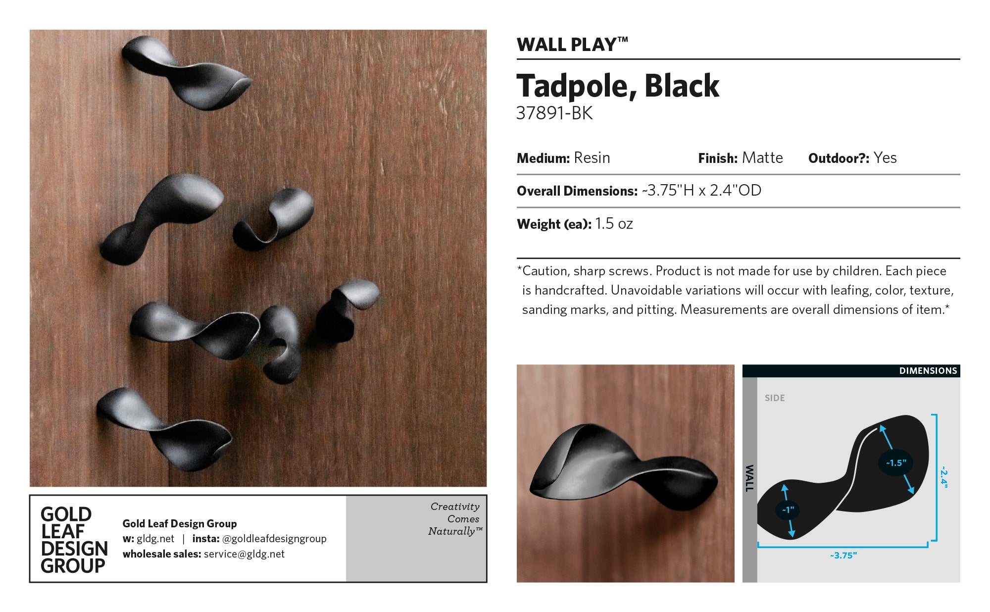 Wall Play™: Tadpole, Black