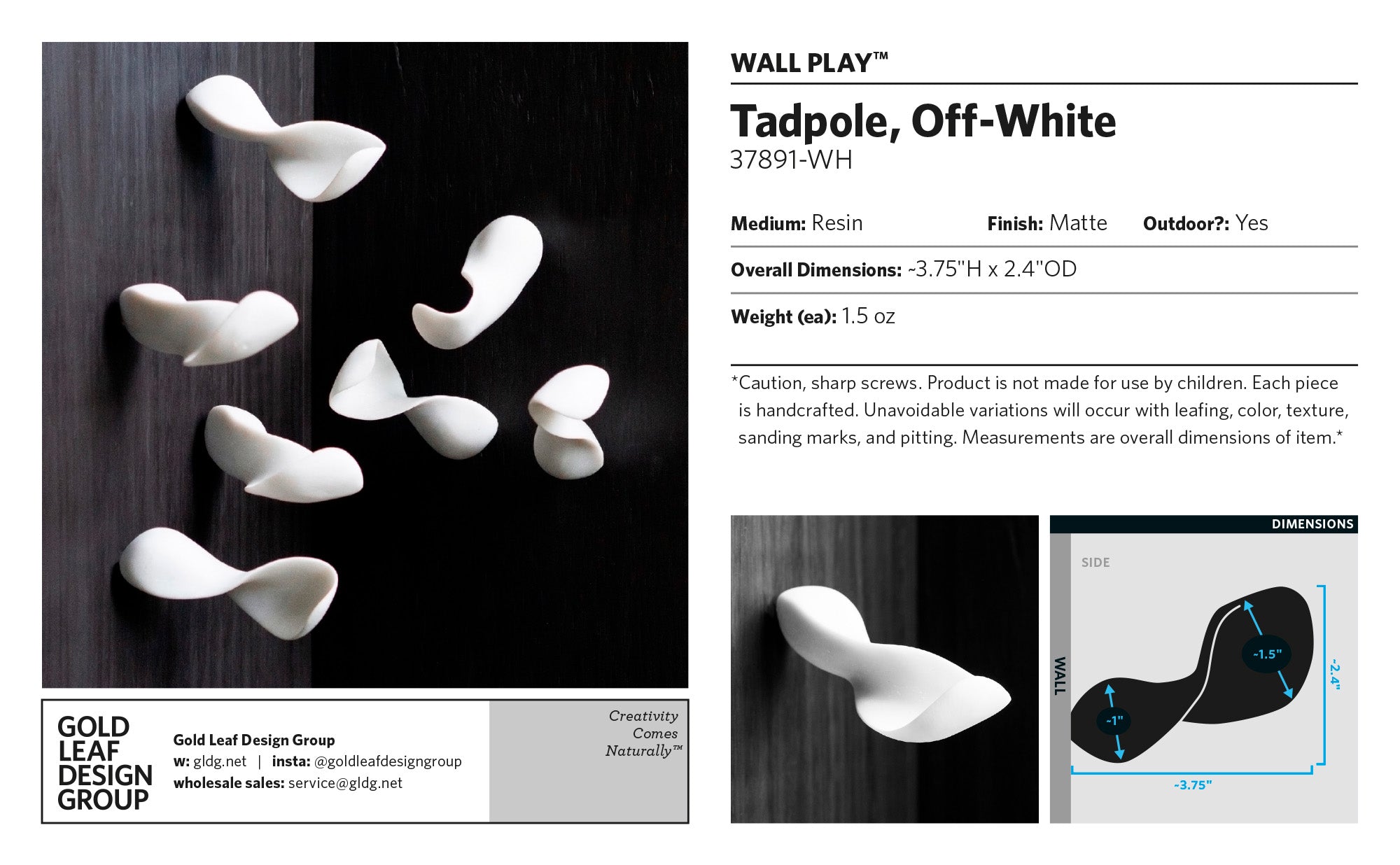 Wall Play™: Tadpole, Off-White