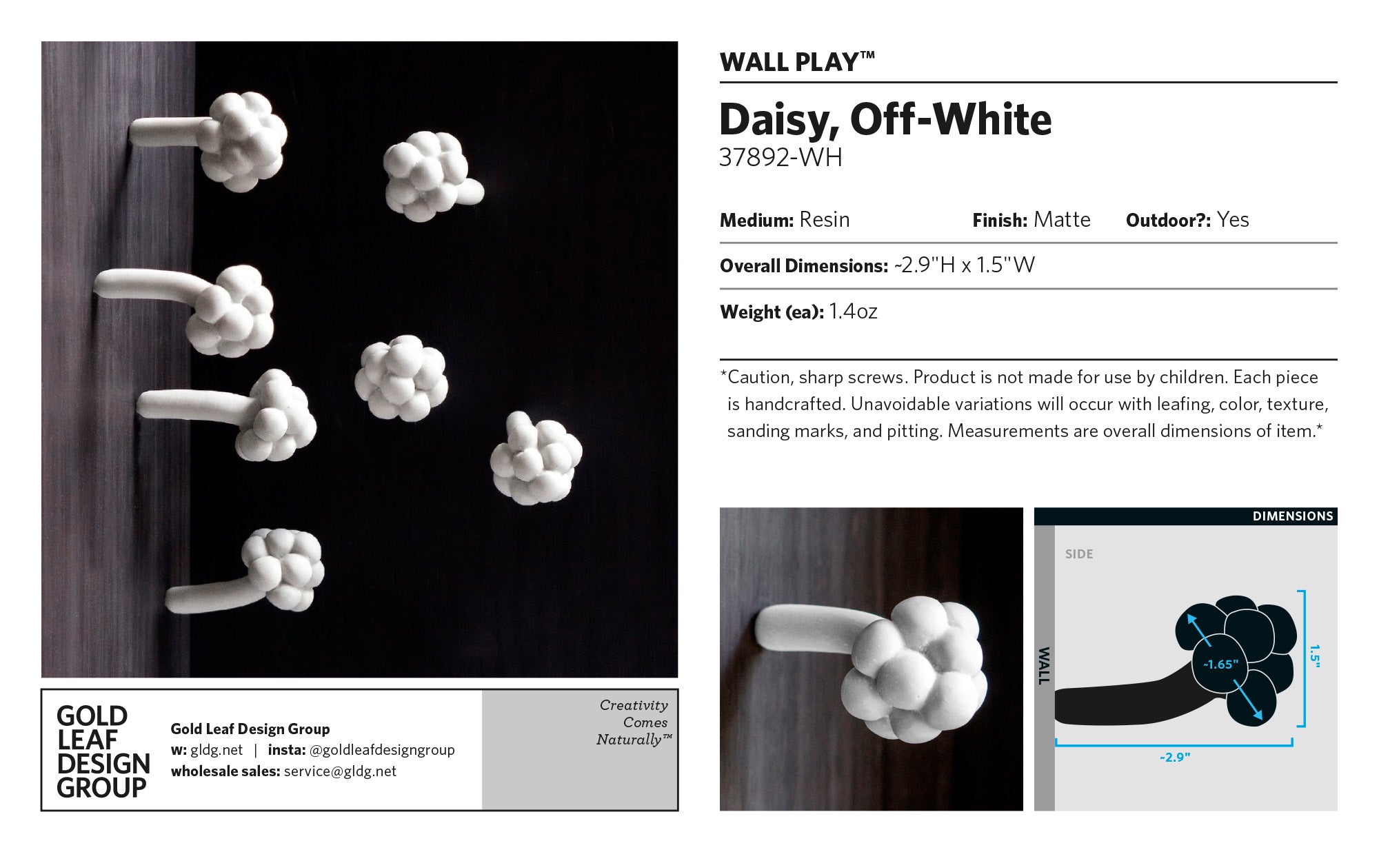 Wall Play™: Daisy, Off-White