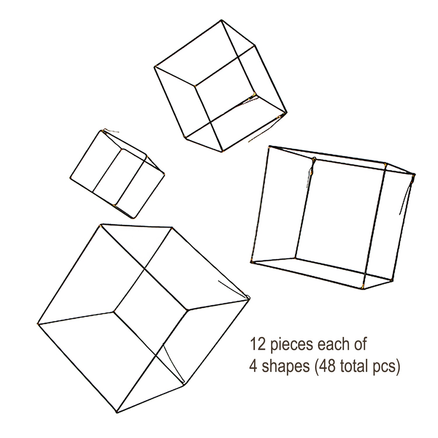 Wire Cubes, Set/ 4