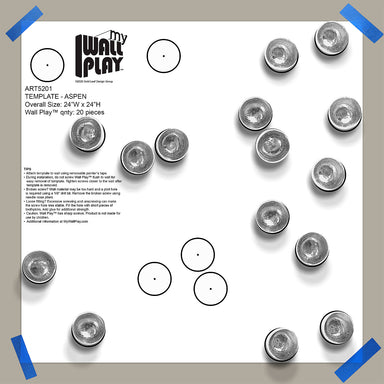 Silver Seed Wall Play on a paper template