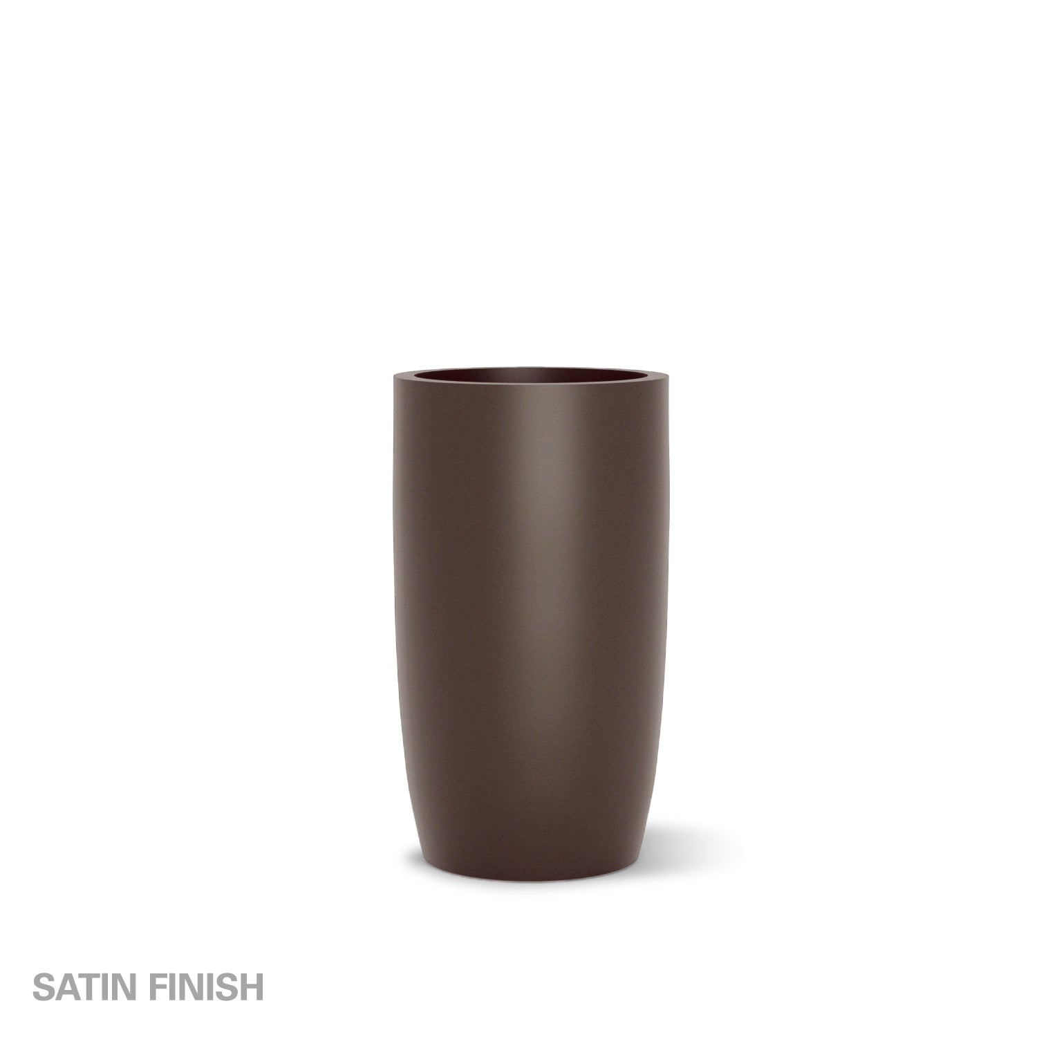 Fiberglass: Barrel 25.5"H Planter, Brown DK