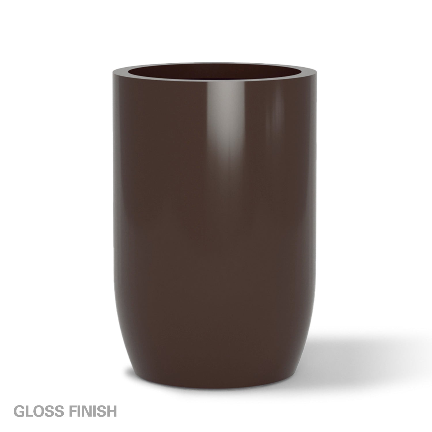 Fiberglass: Barrel 36.5"H Planter, Brown DK