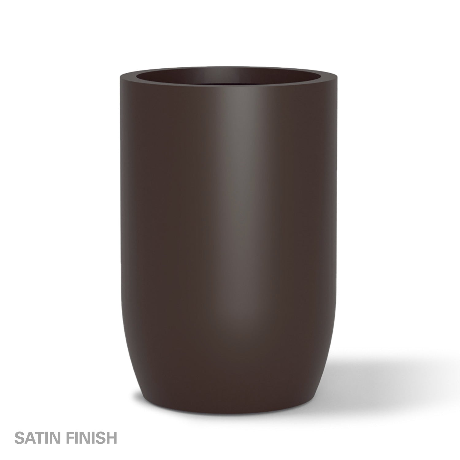 Fiberglass: Barrel 36.5"H Planter, Brown DK