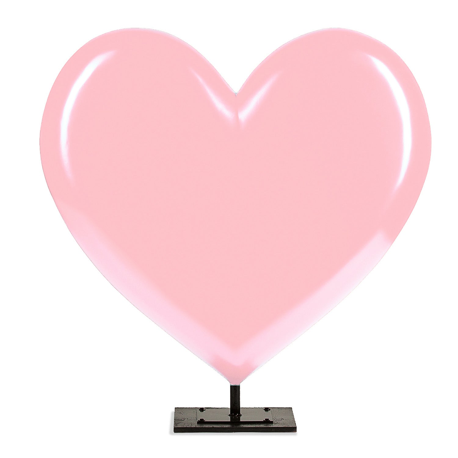 Heart Throb Sculpture, Pink Light