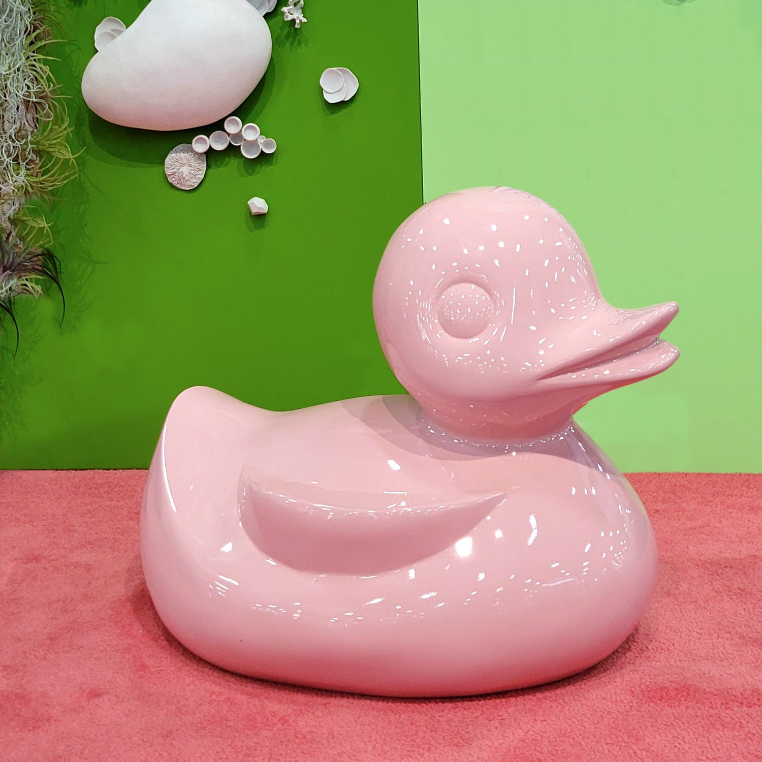 Duck Sculpture, Pink Light