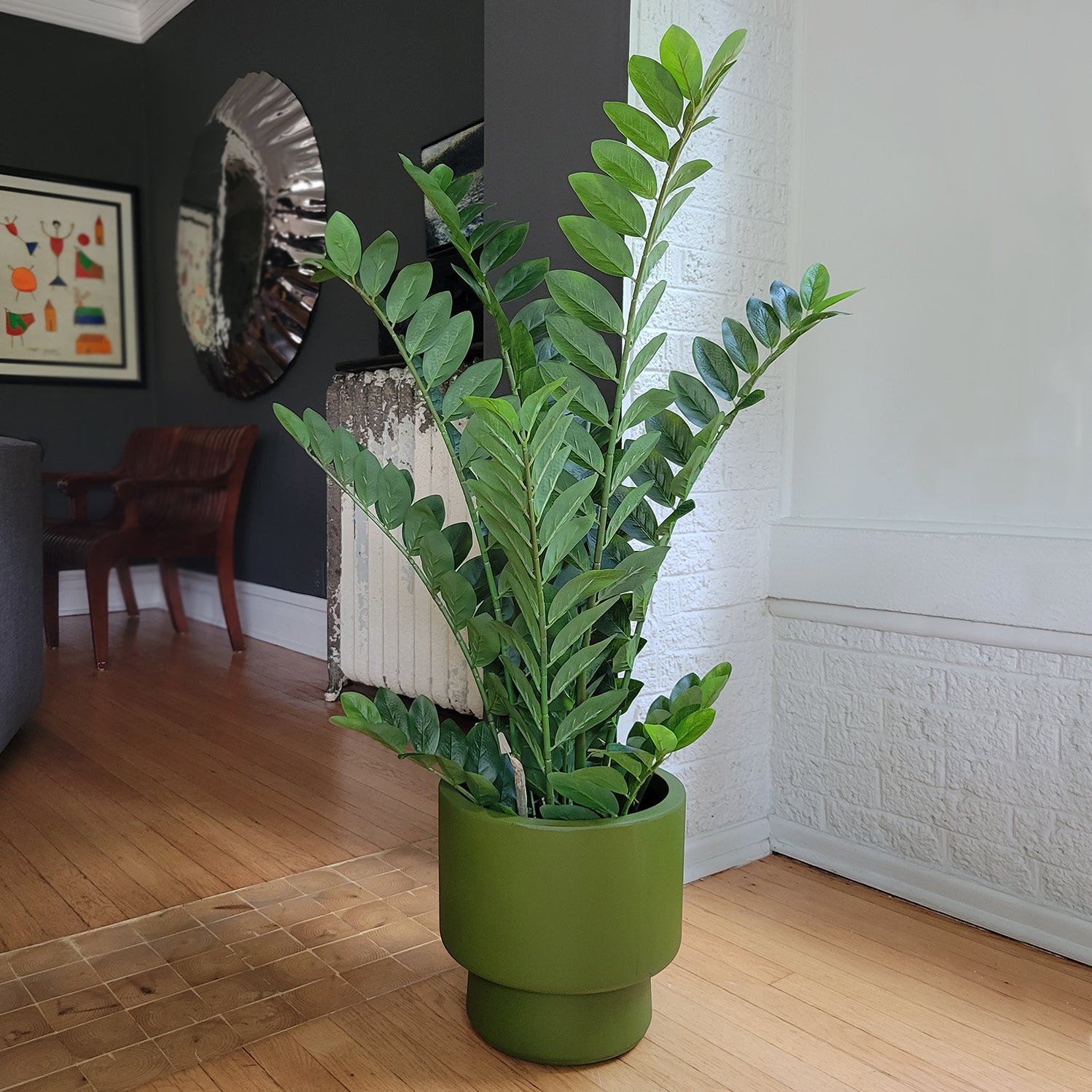 Potted Butterfly Leaf Cone Tree (Green/Gold) main image 1
