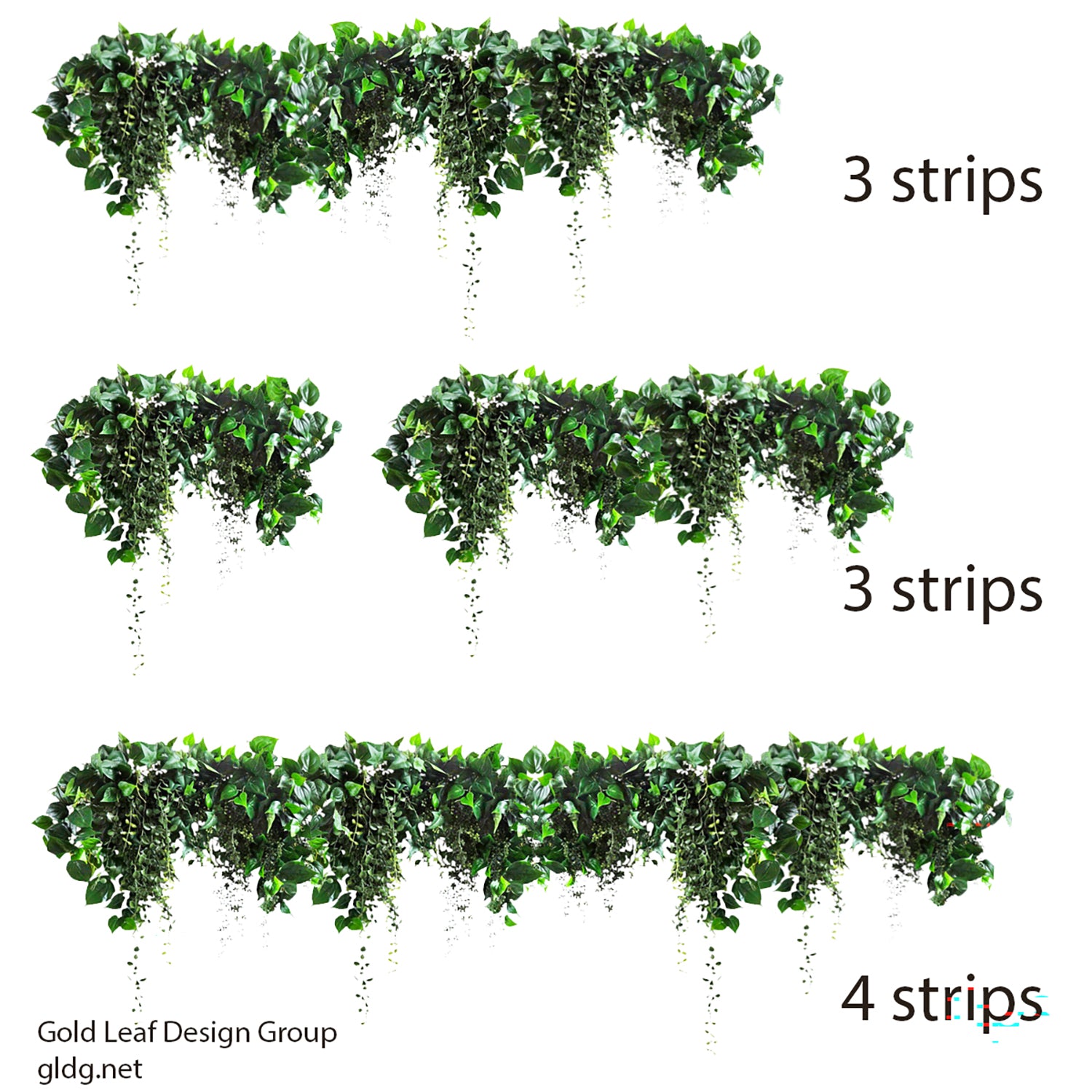 Plant Strip, Mixed 32”L Hanging