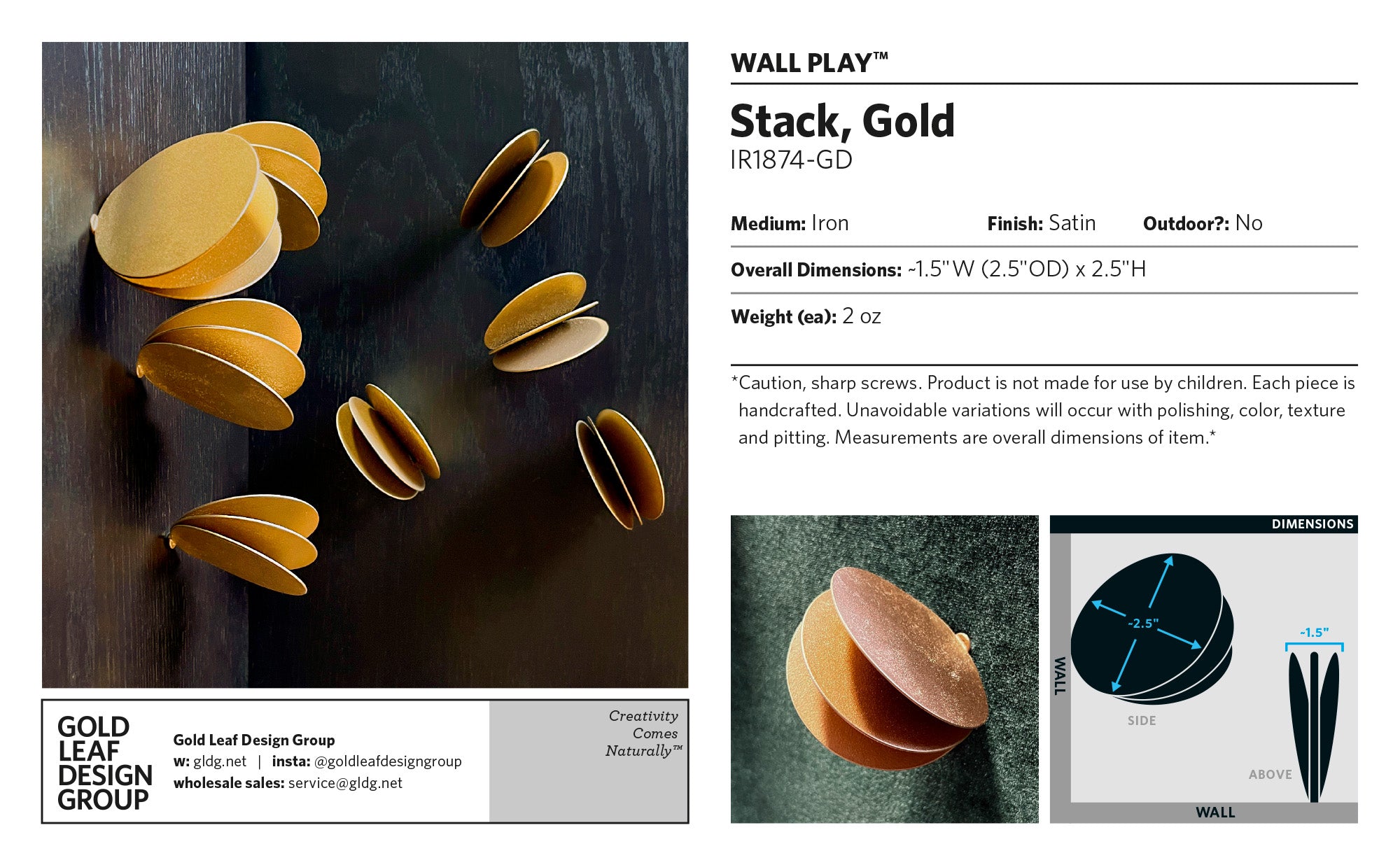 Wall Play™: Stack, Gold