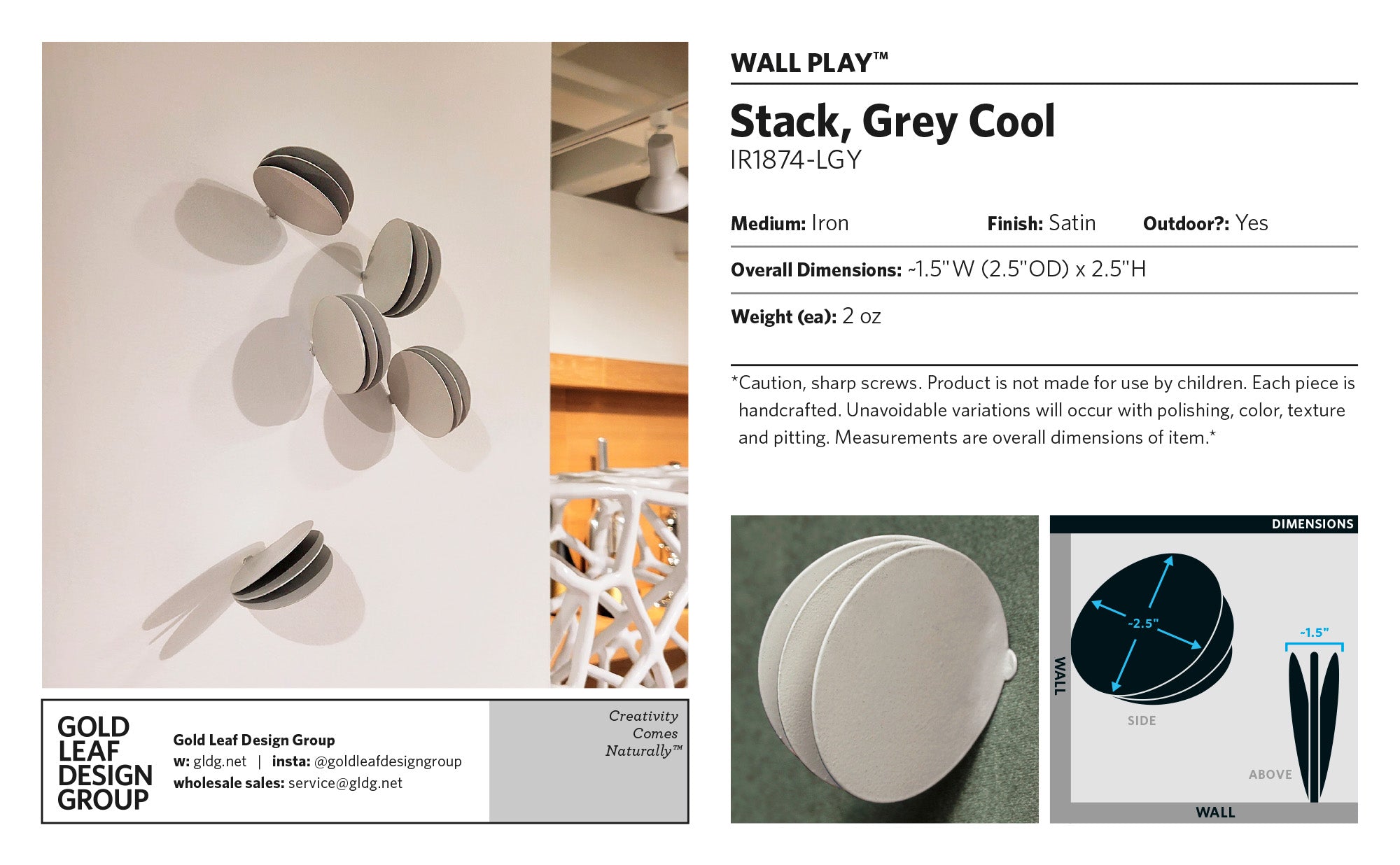 Wall Play™: Stack, Grey Cool