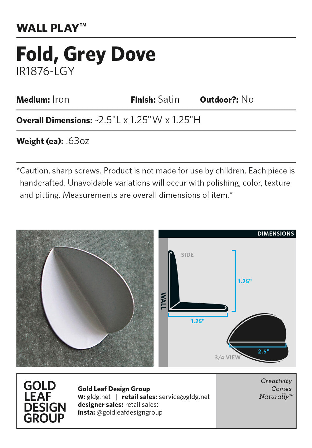 Wall Play™: Fold, Grey Dove