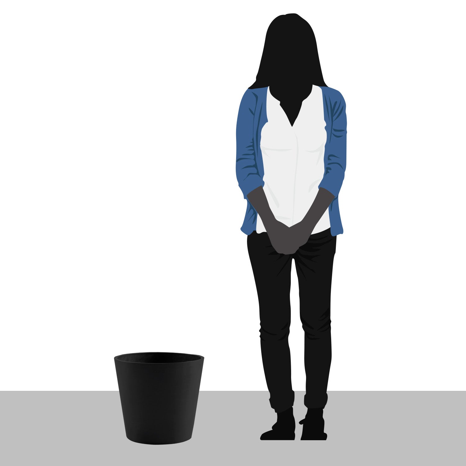 Distressed Smooth: Modesto Planter, 13.6"H