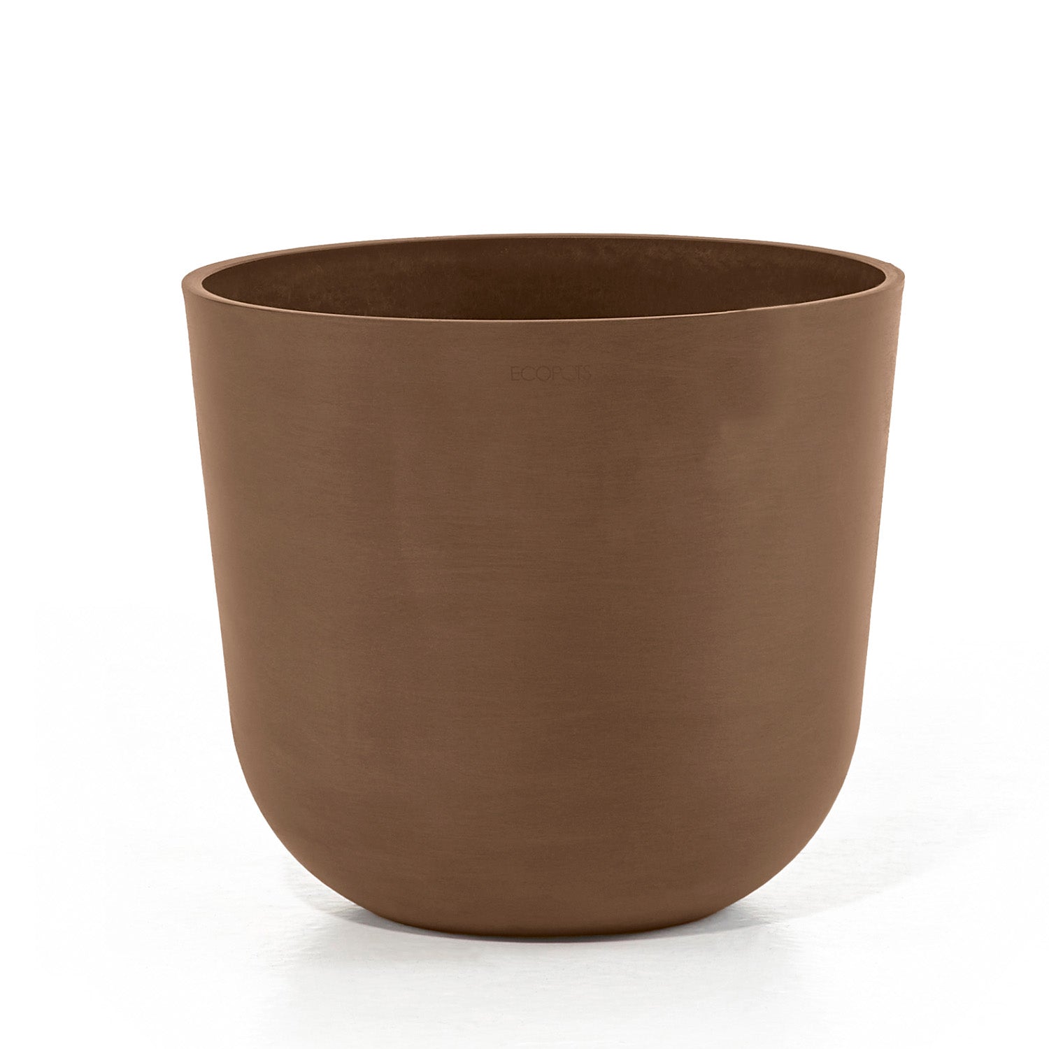 Brown plant pot on a white background