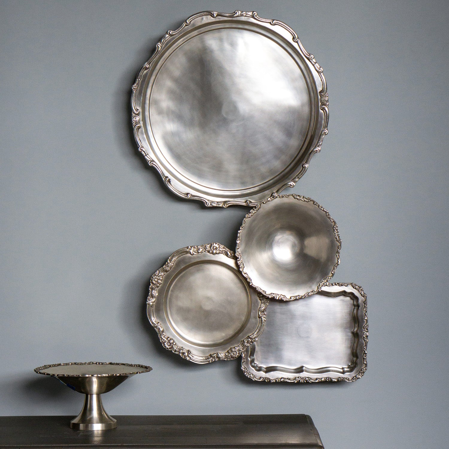 Pewter Platter 20.75"D Round Wall Art