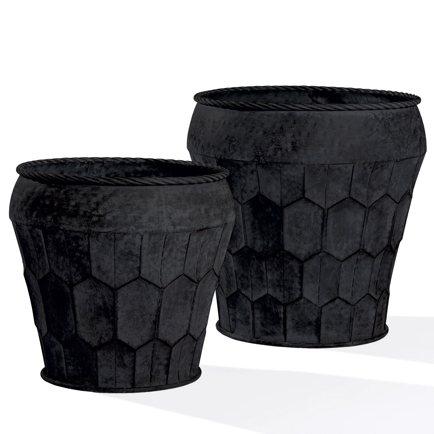 Pompeii Urn, Black, Set/ 2