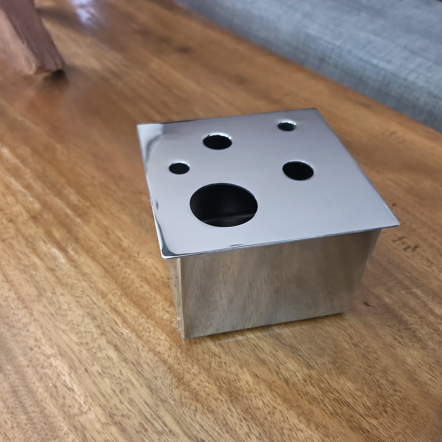 Stainless Ikebana 4"SQ Vase