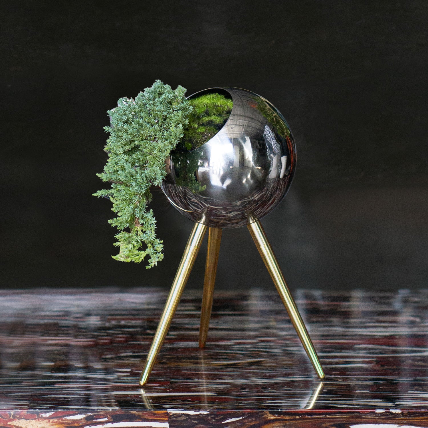 Standing Orb 12.3"H Planter