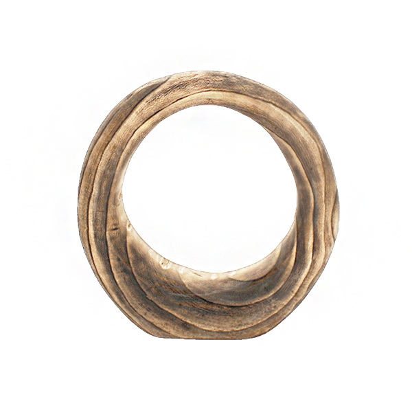 Wood Ring Sculpture, Burned, 10.5"OD