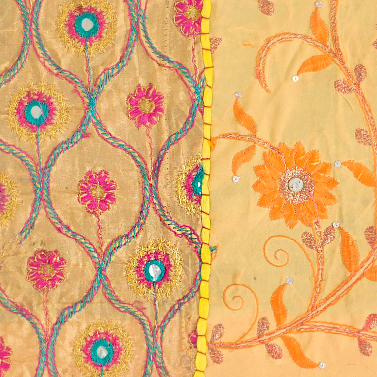 Sari Wall Art, Shades of Yellow