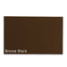 Rectangular sample color swatch of painted bronze-black finish with text, Bronze Black.