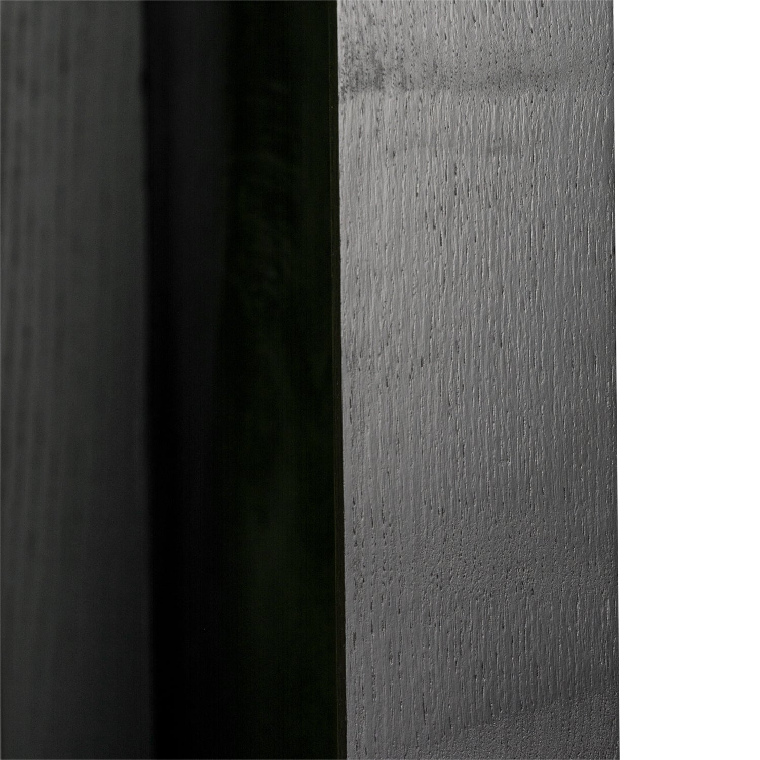 Shadow Box w/ Curva Ellipse Paper, Satin Black Frame