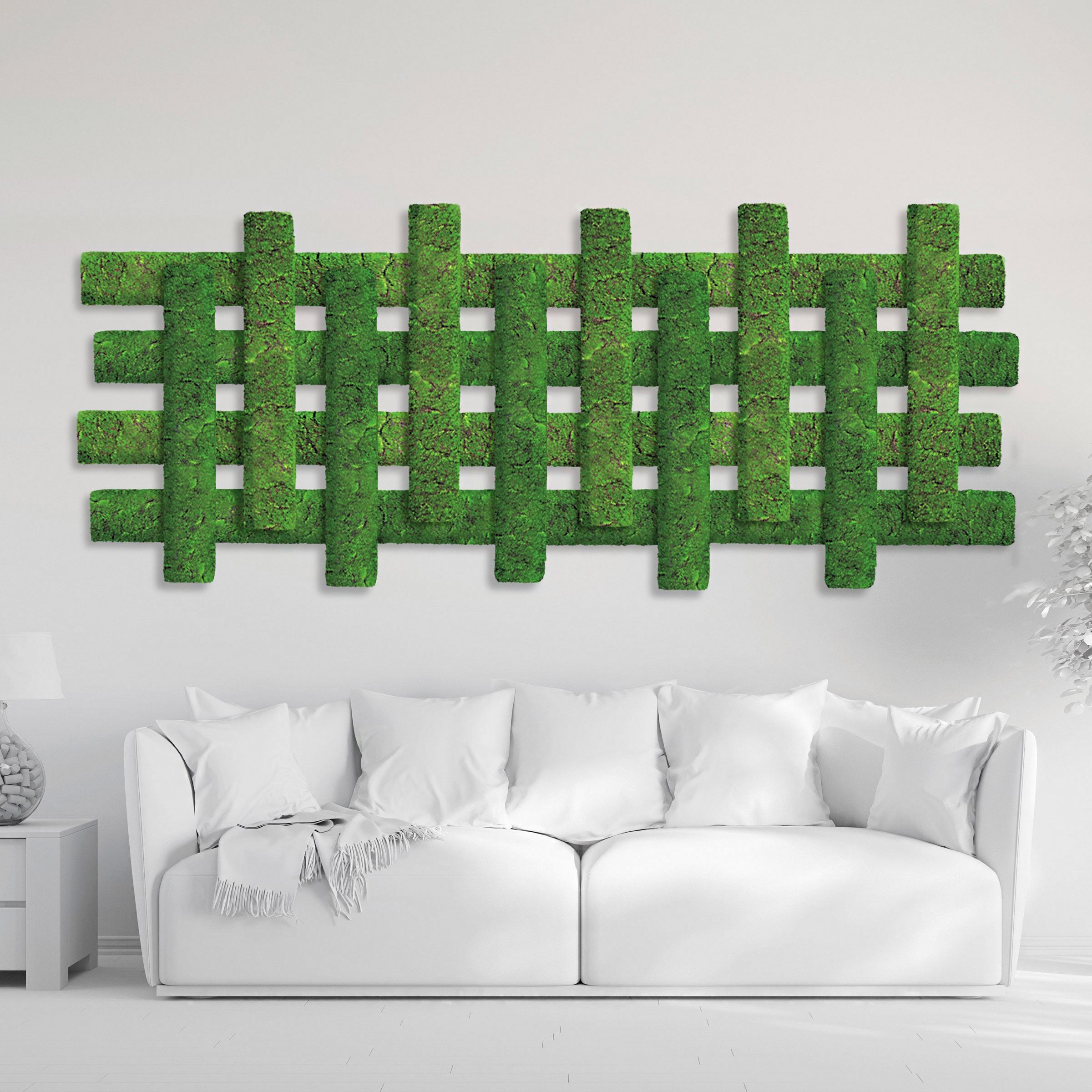 Green Wall Shape, Strips, 'New Moss'