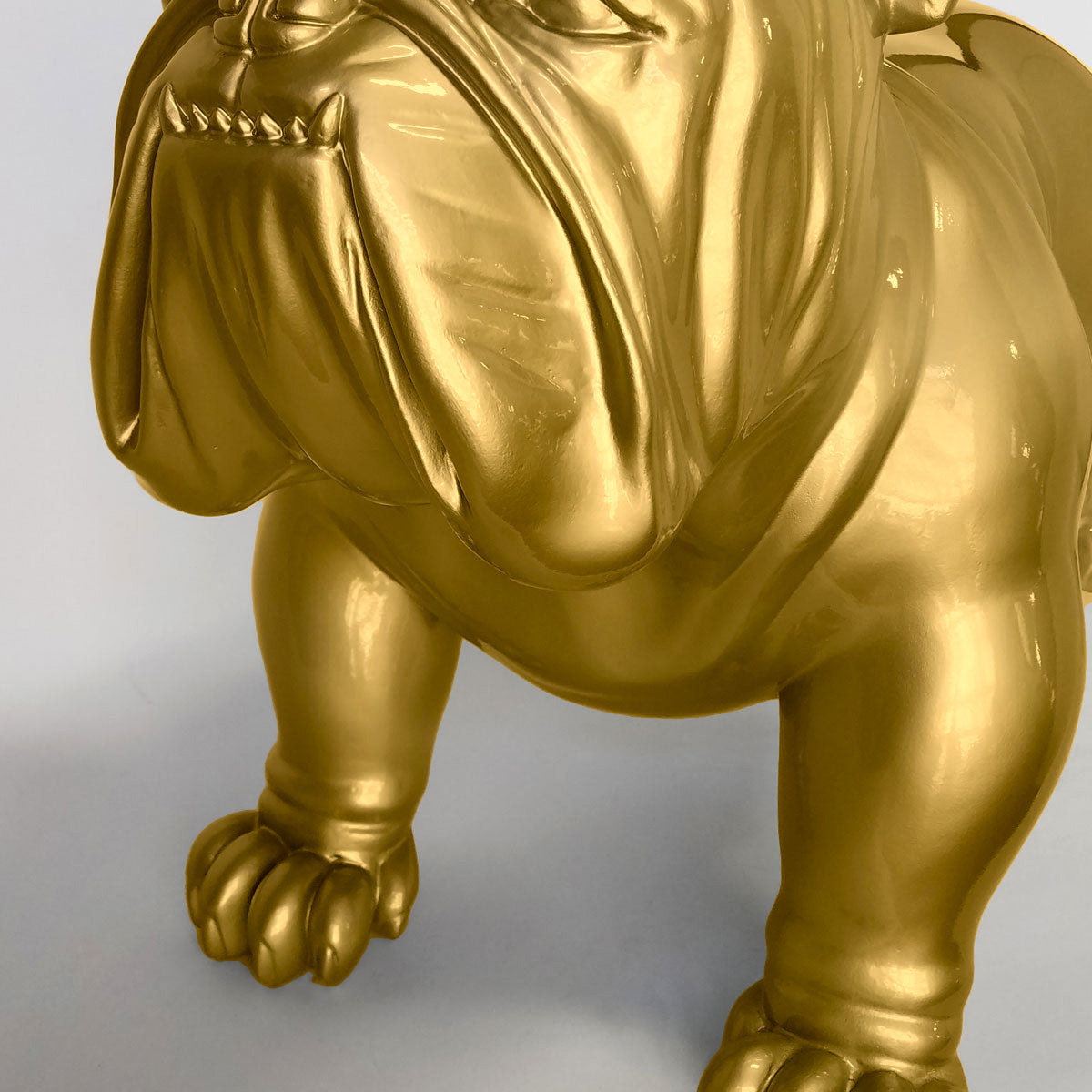 Bulldog Sculpture, Gold Painted, MD