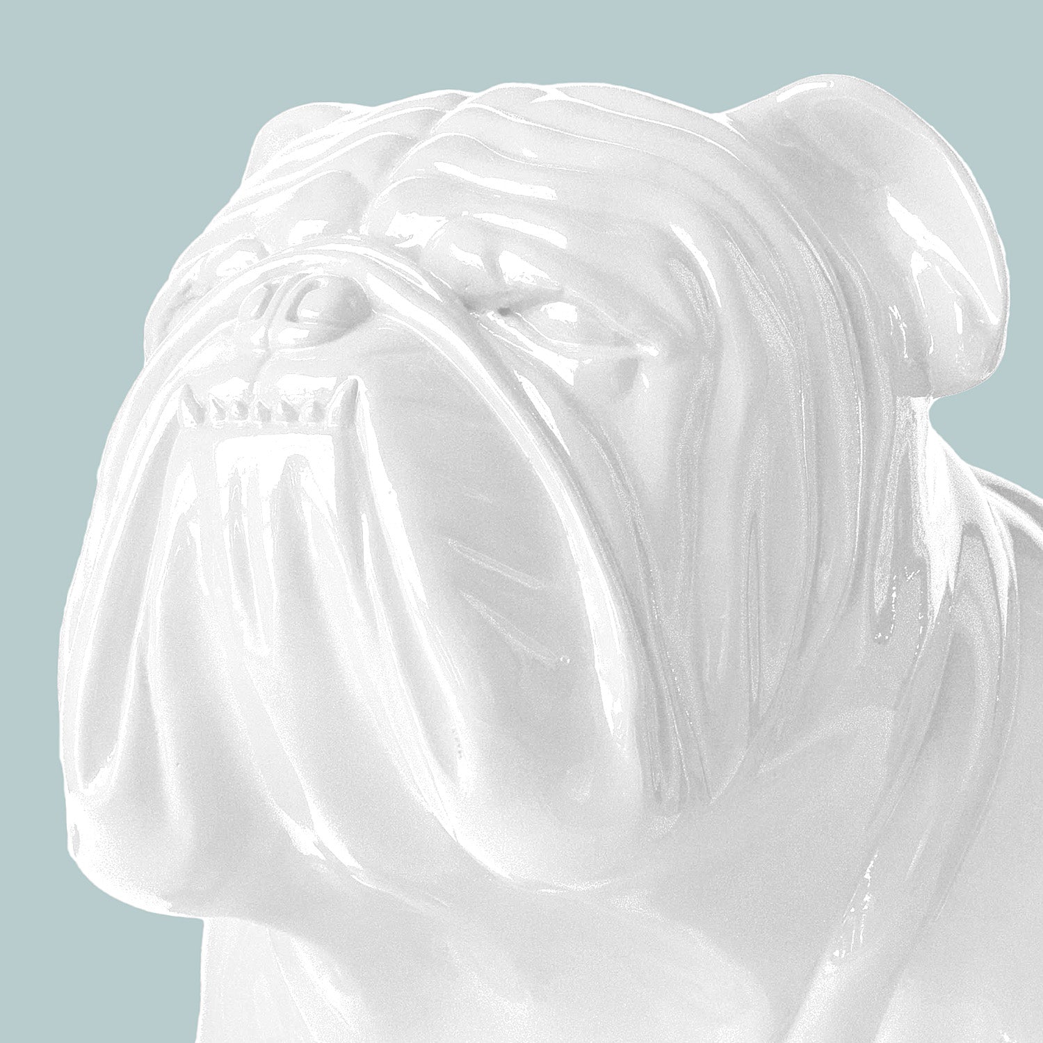 Bulldog Sculpture, White, MD