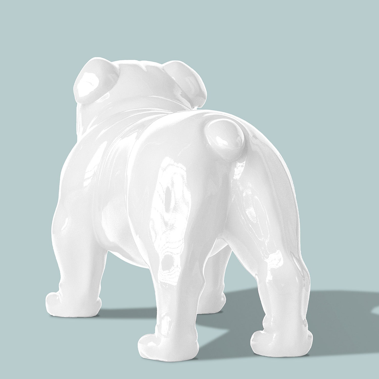 Bulldog Sculpture, White, MD
