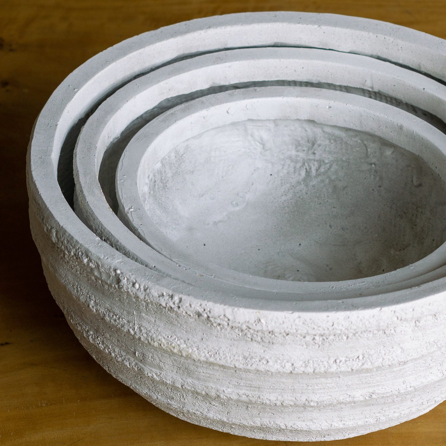 Distressed Texture: Dolma Bowl Antique White, Set/ 3