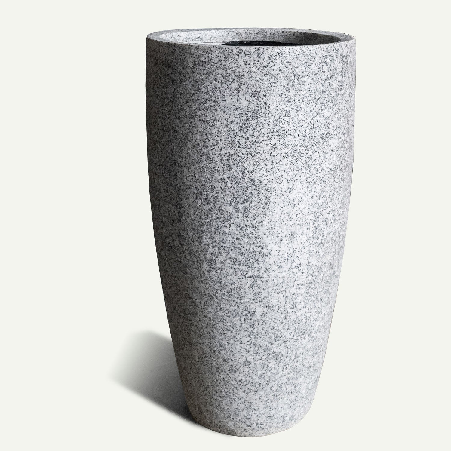 Distressed Textured: Kawa Granite White Planter, 31.5"H