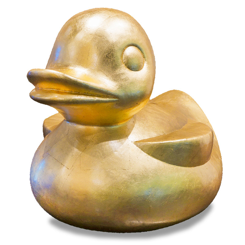 Duck Sculpture, Gold Leaf