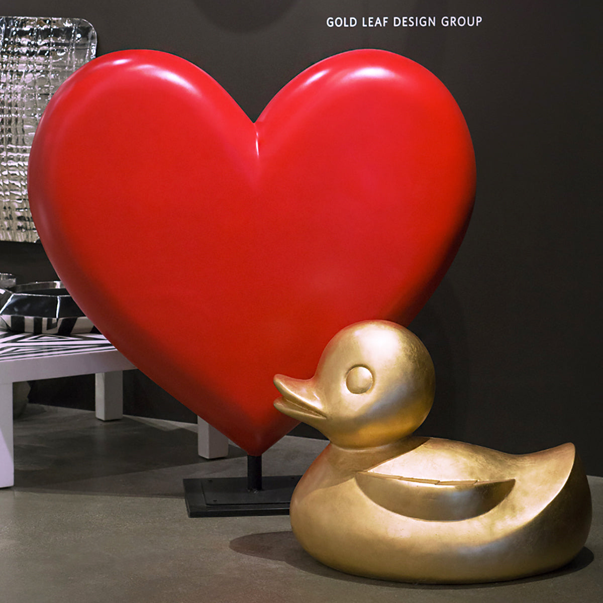 Duck Sculpture, Gold Leaf