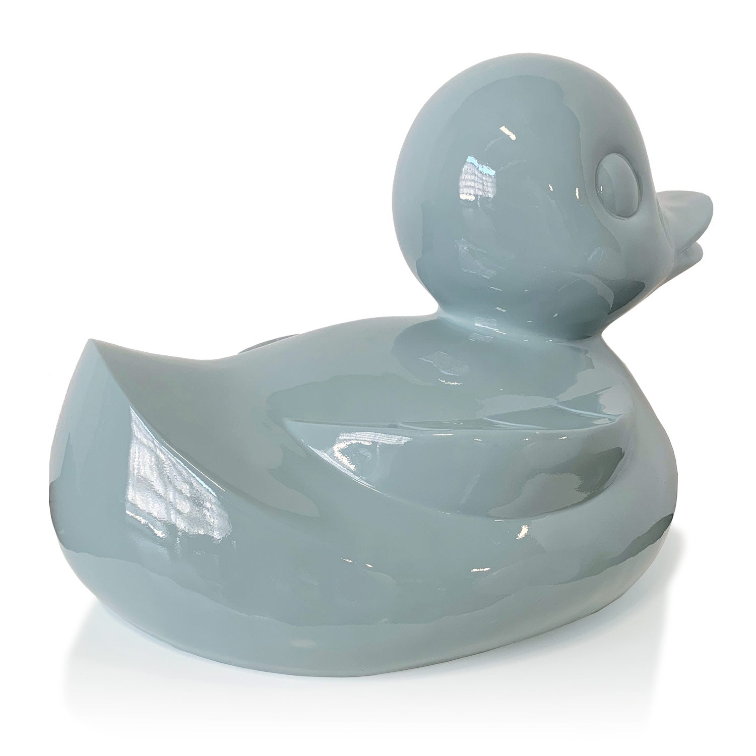 Duck Sculpture, Blue Smoky