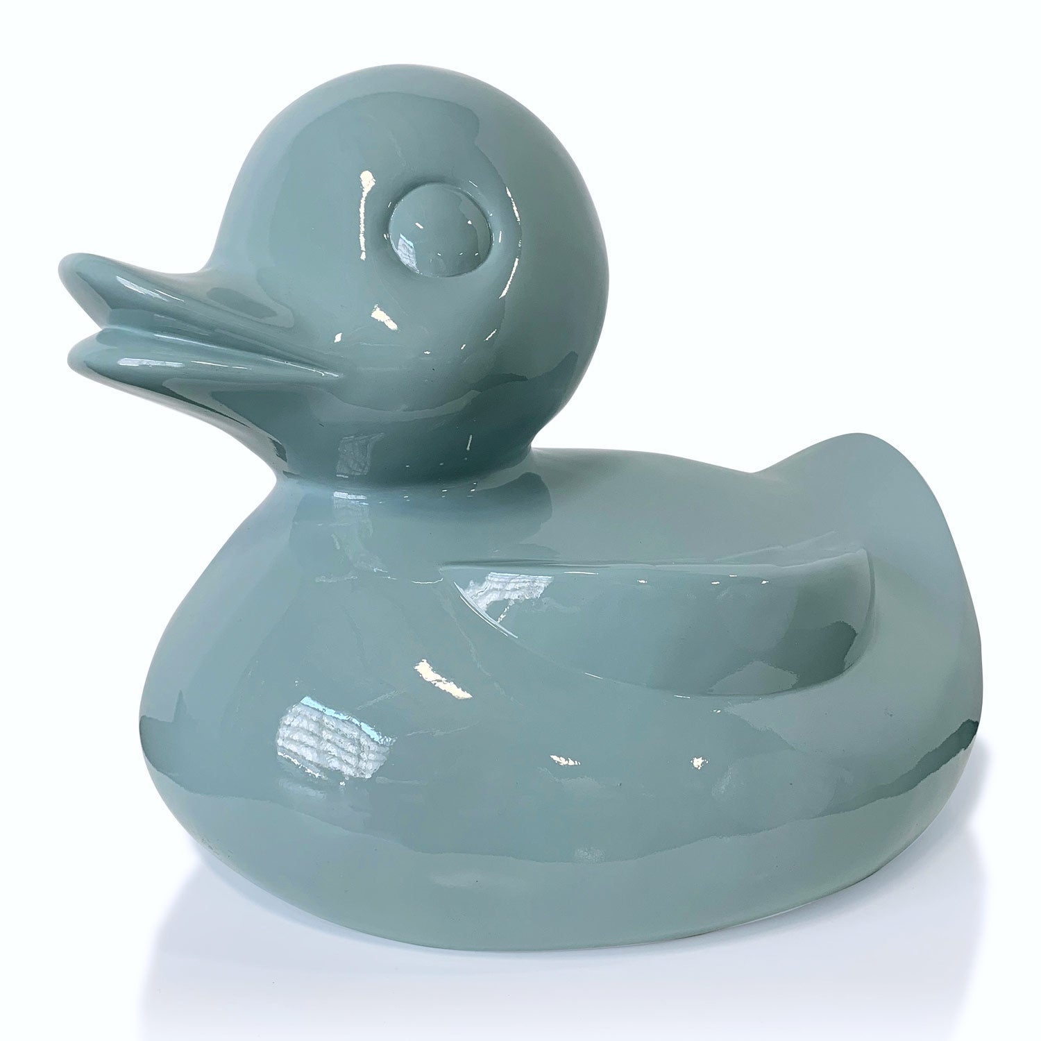 Duck Sculpture, Blue Smoky