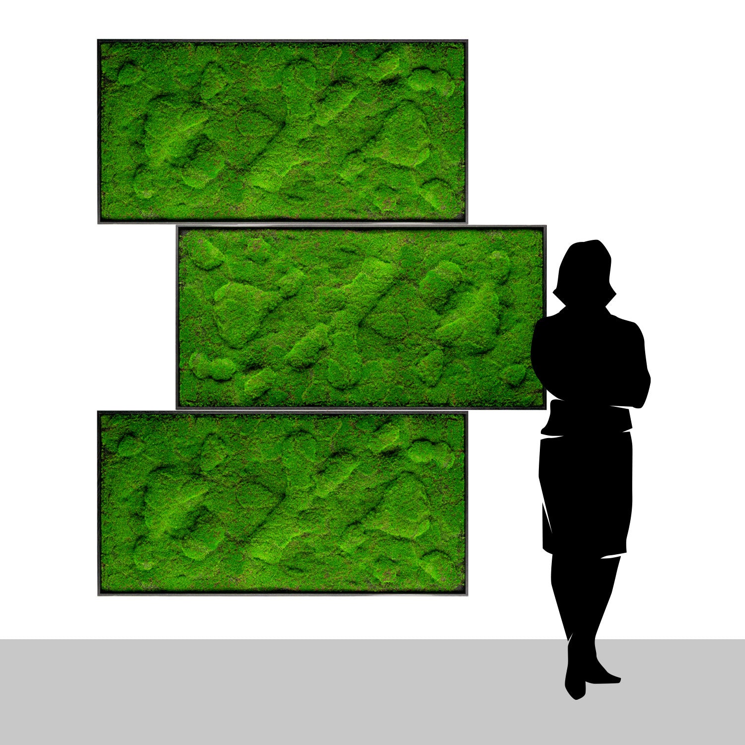 Green Wall, ‘New Moss Rectangle', 50”L