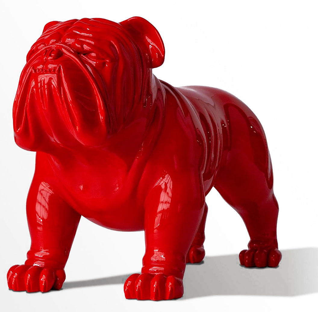 Bulldog Sculpture, Red, MD