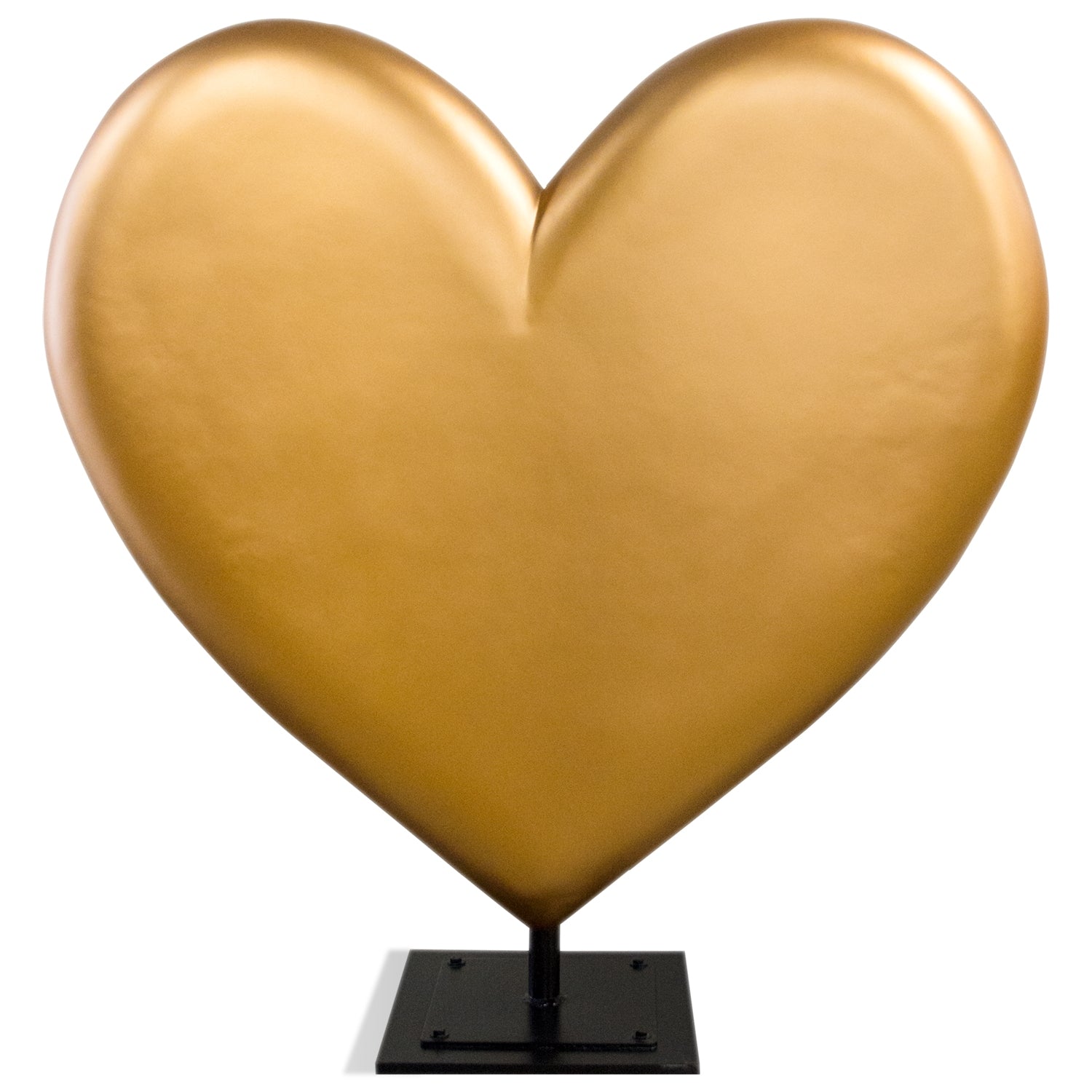 Heart Throb Sculpture, Gold Painted