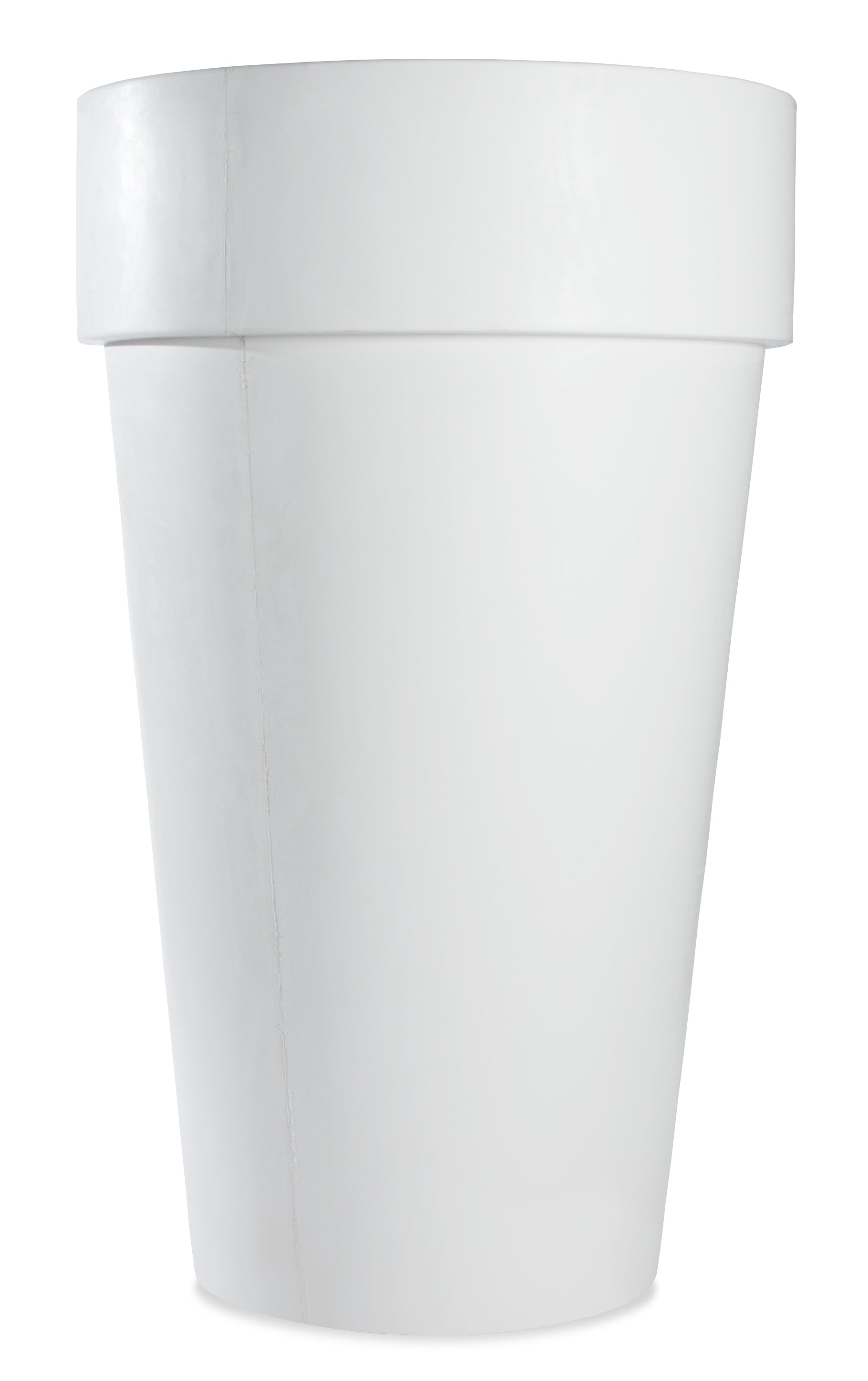 Fiberglass: XL Flower Pot, Satin White